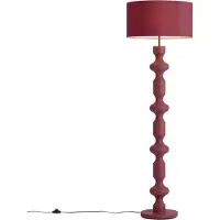 QAZQA Retro gulvlampe plomme med stoffskjerm 160 cm - Captain