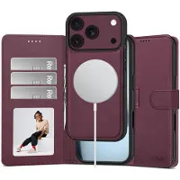 Tech-Protect iPhone 17 Pro/18 Pro 2-i-1 lommeboketui - kompatibel med Magsafe - Burgunderrød