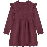 Fliink Kjole - Strikk - Alilly - Burgunder - - 2-3 år (92-98) - Kjole