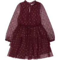 The New Kjole - TnPascha - Tyll - Burgundy AOP TN - - 11-12 år (146-152) - Kjole