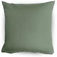 Nordstrand Putetrekk 60x63 cm - 100% egyptisk bomull - olivengrønne jacquardvevde striper