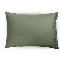 Nordstrand Putetrekk til gavlpute 70x100 cm - 100% egyptisk bomull - olivengrønne jacquardvevde striper