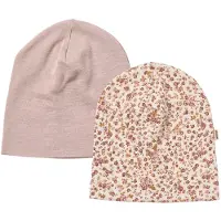Wheat Lue - Ull - 2-pack - Emo - Pale Lilac Blomster - - 52-53 cm - Lue