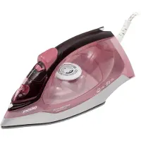 Mesko Home MS 5028, Tørr & dampstrykejern, Keramisk strykesåle, Grå, Rosa, Hvit, Innebygget, 2600 W, 2600 W