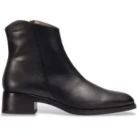 Wonders for woman. D-1801 Bonjour leather ankle boots black (40), 3 to 5 cm, Zip, Casual