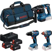 Bosch Power tool set GSR + GDX + GBH + 3x5,0Ah + GAL 12V/18V-80 (0.615.A50.093)