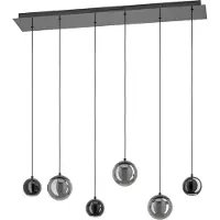 Stars of Light LED-hengelampe ANORIAS, svart, 100 cm, 6 lyskilder