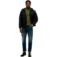 Superdry for man. M5012339A Fuji Lite Black Hooded Quilted Jacket (M), Casual, Recycled nylon