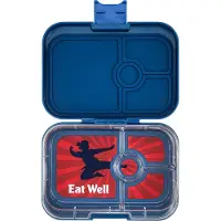 Yumbox Matboks m. 4 rom - Bento Panino - 757 ml - Ninja Blue Ku - - OneSize - Matboks