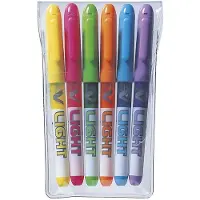 Pilot V Light - highlighter - blue green yellow orange violet pink (pack of 6)
