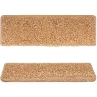 vidaXL Trappematter 15 stk 65x21x4 cm beige rektangulær kant