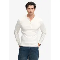 Superdry Woven Placket Grandad Genser