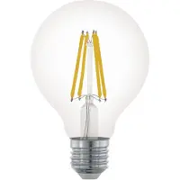Eglo E27 LED G80 klar globepære med varmt hvidt lys