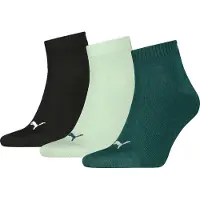 Puma Quarter Socks Unisex (3-Pack), Clothing, Green Combo, 43-46