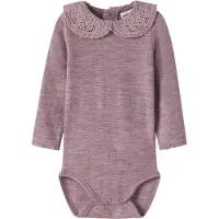 Name it Body I/e - Ull - Hullmønster - NbfWang - Paddehatter - - 50 - Langermet Body