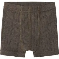 Name it Boxershorts - Ull - Rib - NmmWang - Morel - - 6 år (116) - Boxershorts