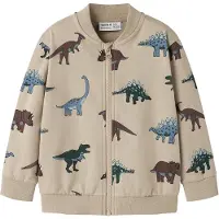 Name it Cardigan - NmmNaris - Trenchcoat m. Dinosaurer - - 3 år (98) - Cardigan
