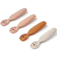 Liewood Baby Skjeer - Silikon - 4-pack - Caelia - Pale Toscana M - - OneSize - Bestikk