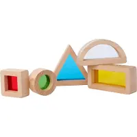Eichhorn Montessori mediniai spalvingi kaladeles, ivairios formos, 5 elementai