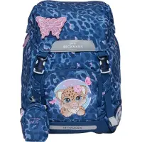 Beckmann Skolesekk - Classic+ - Cheetah - Mørkeblå - - OneSize - Skolesekk