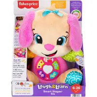 Fisher-Price Laugh & Learn Smart Stages Sis musikalsk plysjhund, rosa