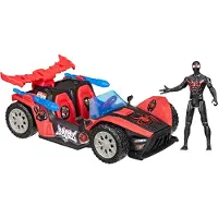 Marvel Spider-Man Morales Speed Racer lekebil + 10 cm figur