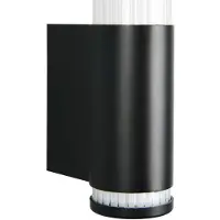 TRIO LED-vegglampe Stefano, matt svart, høyde 29 cm, metall, IP44