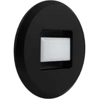 Megaman LED-innfellingslampe Tina, svart, Ø 9 cm, kan dreies