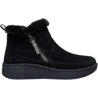 SKECHERS for woman. 168108 Relaxed Fit Ankle Boots: Wilshire Blvd - Fresh Zip black (41), Leather, Flat, Casual