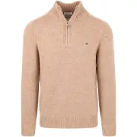 Tommy Hilfiger Tommy Hifiger Puover Haf Zip ambswoo Safari Canvas Heather Beige Størrese