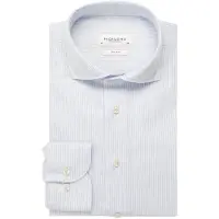Profuomo Twill Skjorte Striper Blå Lyseblå Størrelse