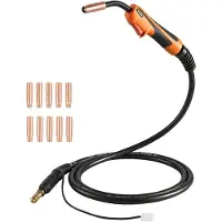 OEM 100A MIG-sveisepistol med 3 m kabel, erstatning for Lincoln Magnum 100L (K530-5) - med 11 stk. MIG-sveisekontaktrør