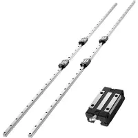 Vevor lineærskinneføringssett, HGR20, 2 stk. 2000 mm (78,74 tommer) lineære bevegelsesskinner og 4 stk. lagerglideblokker, rustfri og høypresisjonssett, for gjør-det-selv, CNC-rutere, dreiebenker, fre