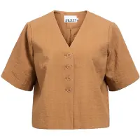 Object V-hals Knapp Bluse