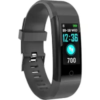 SBS Vital Fit smartklokke med LCD-berøringsskjerm, svart