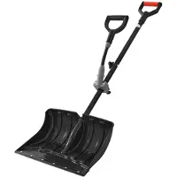 Vevor snøspade for innkjørsel, 45,5 cm bred snøspade med D-formede håndtak, sklisikkert grep, snøplogspad med stor kapasitet, lett snøfjerningsverktøy for hage, bil, camping, utendørs bruk