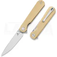 Bestechman Flick - Satin + Stonewash - G10 foldekniv, khaki