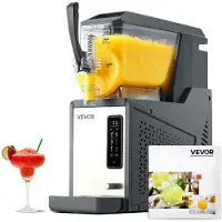Vevor slushmaskin, 4 l/135 oz slushmaskin uten is for hjemmet, frossen drikkemaskin med enkelt tank, margaritamaskin med selvrens, for frosne margaritaer, frappéer, milkshake og mer