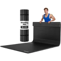Vevor 3x1,5m brytematte, tykk kampsportmatte for hjemmegym, vanntett PVC-opprullbar treningsmatte for gymnastikk, tatami, jiu jitsu, bjj, mma, judo, boksing, svart