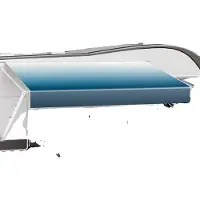 Vevor Manuell RV-markise komplett sett, 18' uttrekkbar markise med aluminiumsramme, utendørs tilhengermarkise, passer for de fleste bobiler (Blue Fade)