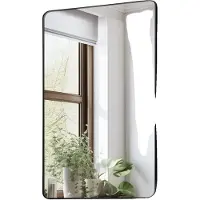 Vevor Veggmontert sminkespeil, 0,15" tykt, 30" x 55" speil med ramme i aluminiumslegering og eksplosjonssikker film, ripebestandig speil med Z-formet brakett, egnet for bad/soverom/stue