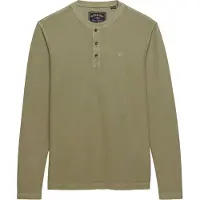 Superdry Waffle Long Sleeve Henley Langarmet T-skjorte