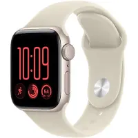 Apple Watch SE 3 GPS 40mm Starlight Aluminium Case with Sand Sport Band - S/M