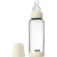 BIBS Babyflaske - 240 ml - Glass/Silikon - Ivory - - OneSize - Babyflaske