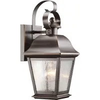 Kichler Utendørs vegglampe Mount Vernon, gammelbronse, høyde 32 cm, metall, IP44