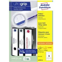 Avery L4759 - Hvit - 61 x 297 mm 75 stk (25 ark x 3) filmappeetiketter