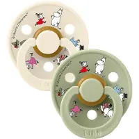 BIBS x MOOMIN Colour Smokker - Str. 1 - 2-pack - Ivory Mix - - 0-6 md - Smokk