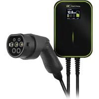 Green Cell EV PowerBox 22 kW ladeboks / elbillader 32 A med 6 m Type 2-kabel og LCD-display