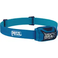 Petzl Actik, Hodebåndslommelykt, Blå, Knapper, Batterinivå, IPX4, LED