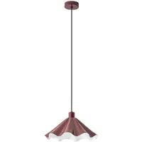 LINDBY hengelampe Lilliet, Ø 34 cm, mørkerød, metall, E27